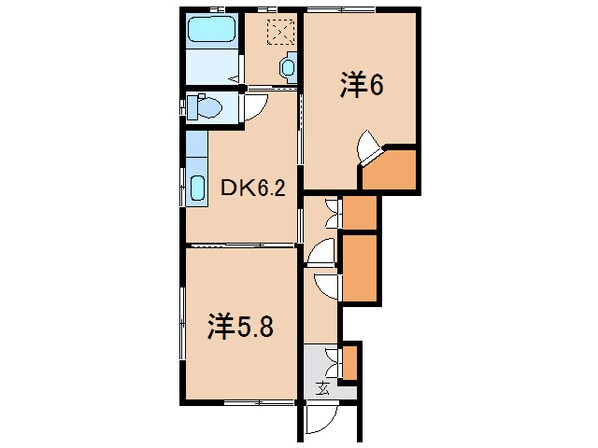 相馬駅 徒歩30分 1階の物件間取画像